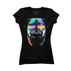 Junior's Design By Humans Rainbow Disco Pug By Clingcling T-Shirt -Avenue Clothing Shop GUEST 01a5c099 f9a0 434f a9d0 0314f5236e9f