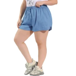 Agnes Orinda Women's Plus Size Denim Short Drawstring Elastic Waist Slant Pockets Shorts Light 10 Agnes Orinda Women's Plus Size Denim Short Drawstring Elastic Waist Slant Pockets Shorts Light -Avenue Clothing Shop GUEST 0259f15c 27aa 40b2 b684 04bb24ddb6da