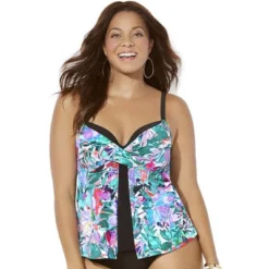 Swimsuits For All Women’s Plus Size Faux Flyaway Underwire Tankini Top -Avenue Clothing Shop GUEST 02baf2e4 6e23 458a a3d7 89f0e4659cb6