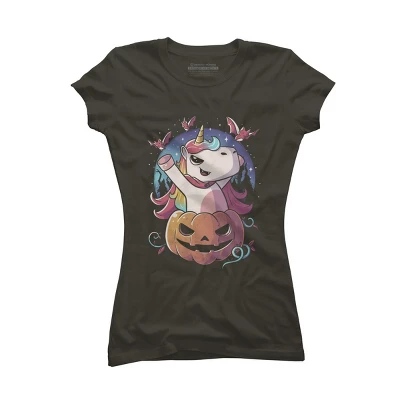 Junior's Design By Humans Spooky Unicorn Funny Cute Magic Halloween By EduEly T-Shirt 7 Junior's Design By Humans Spooky Unicorn Funny Cute Magic Halloween By EduEly T-Shirt - Image 5
