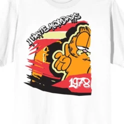 Garfield 1978 I Hate Mondays Crew Neck Short Sleeve Women's White T-shirt