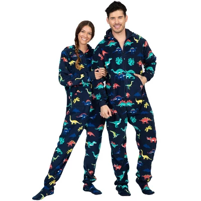 Footed Pajamas - Dinosaur Kingdom Adult Hoodie Fleece Onesie 5 Footed Pajamas - Dinosaur Kingdom Adult Hoodie Fleece Onesie - Image 3