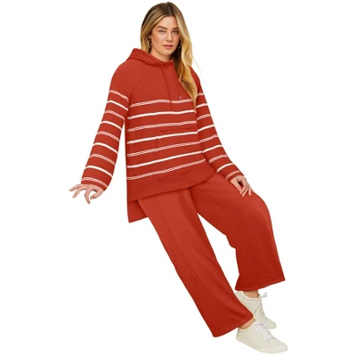 June + Vie By Roaman's Women’s Plus Size Bell-Sleeve French Terry Sweatshirt 6 June + Vie By Roaman's Women’s Plus Size Bell-Sleeve French Terry Sweatshirt - Image 4