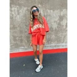 Women's Ascot + Hart Graphic Shorts - Red -Avenue Clothing Shop GUEST 05fe2c6a 4685 4c5d 93b2 e3aa5d735d1e