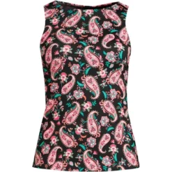 Lands' End Women's Long Chlorine Resistant High Neck UPF 50 Sun Protection Modest Tankini Swimsuit Top -Avenue Clothing Shop GUEST 07a9399f 9d32 4728 9f03 dfc7be89331a