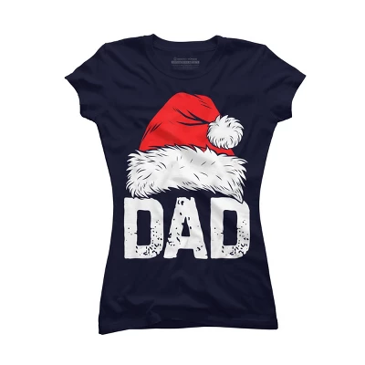 Junior's Design By Humans Dad Santa Christmas By NekoShop T-Shirt 6 Junior's Design By Humans Dad Santa Christmas By NekoShop T-Shirt - Image 4