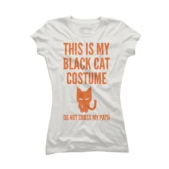 Junior's Design By Humans Halloween Introvert Black Cat Costume By Commykaze T-Shirt -Avenue Clothing Shop GUEST 08c3f252 001b 4ddb b9a4 49a4e3f4e824