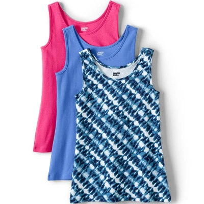 Lands' End Women's Cotton Interlock Tank 3 Pack 6 Lands' End Women's Cotton Interlock Tank 3 Pack - Image 4