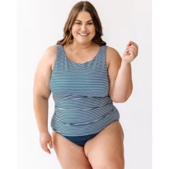 Lime Ricki Women's Indigo Stripe Boat-Neck Tankini Top 9 Lime Ricki Women's Indigo Stripe Boat-Neck Tankini Top -Avenue Clothing Shop GUEST 0a941393 0666 44e7 bd6c fe3d108bd393