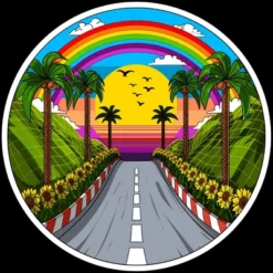 Women's Design By Humans Summer Road Trip By Underheaven Racerback Tank Top