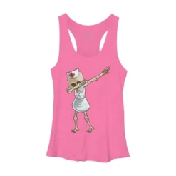 Women's Design By Humans Halloween Dabbing Funny Skeleton Nurse RN Costume Gift By COVI Racerback Tank Top -Avenue Clothing Shop GUEST 0ca3e49b a438 426a 9ac2 28c736d6b5a3