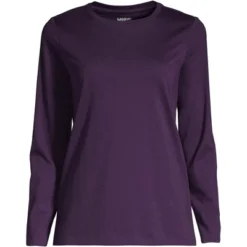 Lands' End Women's Relaxed Supima Cotton Long Sleeve Crewneck T-Shirt -Avenue Clothing Shop GUEST 0d32bcea 3d71 4d90 af0c cd3dd9471381