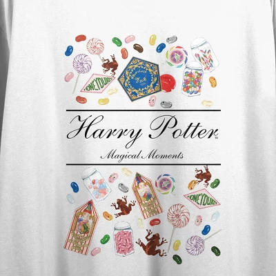 Harry Potter Magical Moments Crew Neck Short Sleeve Women's White Crop T-shirt 3 Harry Potter Magical Moments Crew Neck Short Sleeve Women's White Crop T-shirt