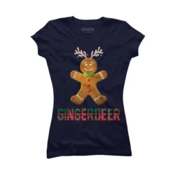 Junior's Design By Humans Gingerbread Reindeer Matching Family Group Christmas Pajama By Forever9 T-Shirt -Avenue Clothing Shop GUEST 11235eaf c846 411f b461 451a8c6b621d