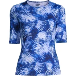 Lands' End Women's Crew Neck Elbow Sleeve Rash Guard UPF 50 Sun Protection Modest Swim Tee 21 Lands' End Women's Crew Neck Elbow Sleeve Rash Guard UPF 50 Sun Protection Modest Swim Tee -Avenue Clothing Shop GUEST 1305d815 49c8 4180 ba1f 3fc273bed5ee