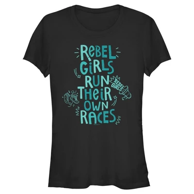 Junior's Rebel Girls Run Own Races T-Shirt 5 Junior's Rebel Girls Run Own Races T-Shirt - Image 3