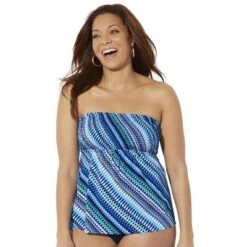 Swimsuits For All Women’s Plus Size Smocked Bandeau Tankini Top -Avenue Clothing Shop GUEST 16177d57 f390 47bf 9c59 a1d725286a8f