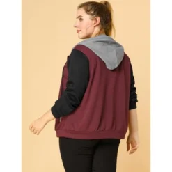 Agnes Orinda Women's Plus Size Casual Hood Color Block Zip Up Hoodie Jacket With Pocket 11 Agnes Orinda Women's Plus Size Casual Hood Color Block Zip Up Hoodie Jacket With Pocket -Avenue Clothing Shop GUEST 16951127 fb8e 488f 85bf af762d538809