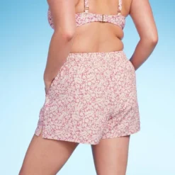 Women's Floral Print High-Rise Board Shorts - Kona Sol⢠Pink