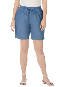 Jessica London Women’s Plus Size Chambray Short -Avenue Clothing Shop GUEST 191f14ef be11 4f60 a2f0 632a691dc6ce