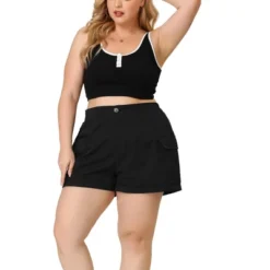 Agnes Orinda Women's Plus Size Short Elastic Back Zipper Trucker Pocket Summer Cargo Shorts -Avenue Clothing Shop GUEST 1a82f9a0 4813 4b5d ae91 55e0b272f69d