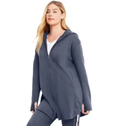 June + Vie By Roaman's Women’s Plus Size Zip-Up French Terry Hoodie -Avenue Clothing Shop GUEST 1b433098 362c 4c8a 806f df1427360e4f