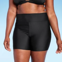 Women's High Waist 5" Inseam Swim Bike Shorts - Kona Sol™ Black -Avenue Clothing Shop GUEST 1b43b400 0c01 4db6 be0e f38e9afd1004