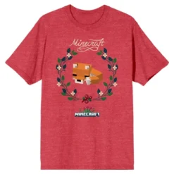 Minecraft Sleeping Fox Ladies Red Heather T-shirt -Avenue Clothing Shop GUEST 1b76ab97 fa92 4f86 ac3e 00fc84c0379a