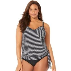 Swimsuits For All Women’s Plus Size Side Tie V-Neck Tankini Top -Avenue Clothing Shop GUEST 1c5b6350 37de 43df 8b0b e7a89c3610fc