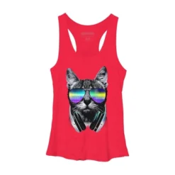 Women's Design By Humans Music Lover Cat By Clingcling Racerback Tank Top -Avenue Clothing Shop GUEST 1ea44446 5aeb 4e58 85ac 90c5e8a80874