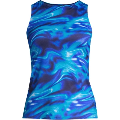 Lands' End Women's High Neck UPF 50 Modest Tankini Top Swimsuit 8 Lands' End Women's High Neck UPF 50 Modest Tankini Top Swimsuit - Image 6