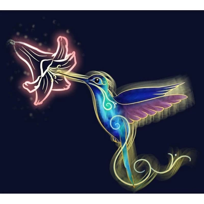 Junior's Design By Humans Hummingbird By Timea T-Shirt 3 Junior's Design By Humans Hummingbird By Timea T-Shirt