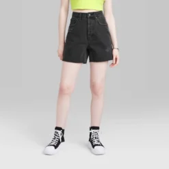 Women's High-Rise Cutoff Midi Jean Shorts - Wild Fable™