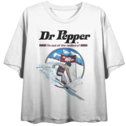 Dr. Pepper I'm Out Of The Ordinary Women's White Graphic Crop Tee -Avenue Clothing Shop GUEST 262f13d1 9db6 4975 940d 83113bdec47d