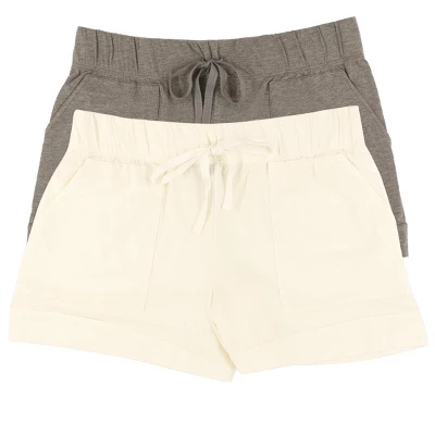 Felina Women's Organic Cotton Stretch Drawstring Short 2-Pack 8 Felina Women's Organic Cotton Stretch Drawstring Short 2-Pack - Image 6