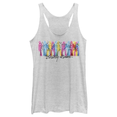 Women's Britney Spears Rainbow On Stage Racerback Tank Top 5 Women's Britney Spears Rainbow On Stage Racerback Tank Top - Image 3