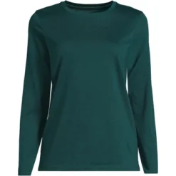 Lands' End Women's Relaxed Supima Cotton Long Sleeve Crewneck T-Shirt -Avenue Clothing Shop GUEST 2a799436 ef7b 4ea3 91a1 8887b7857344