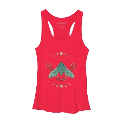 Women's Design By Humans Luna And Moth By EpisodicDrawing Racerback Tank Top 11 Women's Design By Humans Luna And Moth By EpisodicDrawing Racerback Tank Top - Image 9