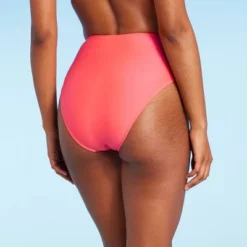 Women's High Waist Cheeky Bikini Bottom - Shade & Shore⢠Pink