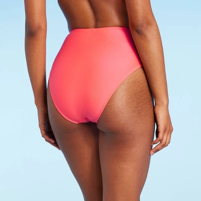 Women's High Waist Cheeky Bikini Bottom - Shade & Shore™ Pink 3 Women's High Waist Cheeky Bikini Bottom - Shade & Shore™ Pink