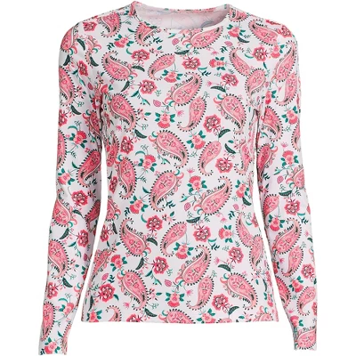 Lands' End Women's Long Crew Neck Long Sleeve Rash Guard UPF 50 Sun Protection Modest Swim Tee 17 Lands' End Women's Long Crew Neck Long Sleeve Rash Guard UPF 50 Sun Protection Modest Swim Tee - Image 15