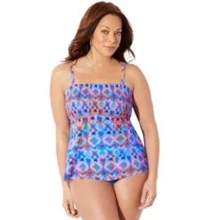 Swimsuits For All Women’s Plus Size Smocked Bandeau Tankini Top -Avenue Clothing Shop GUEST 31db9048 1f0e 4636 a472 058148c5f45c