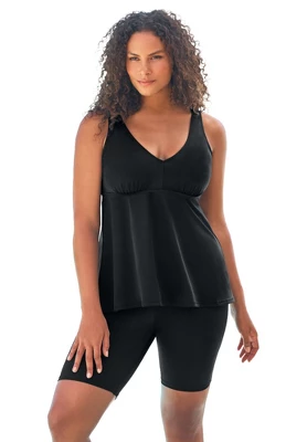Swim 365 Women’s Plus Size Flowy Tankini Top 7 Swim 365 Women’s Plus Size Flowy Tankini Top - Image 5