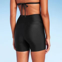 Women's High Waist 5" Inseam Swim Bike Shorts - Kona Sol™ Black