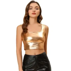 Allegra K Women's U Neck Sleeveless Party Clubwear Shiny Metallic Crop Tank Tops 25 Allegra K Women's U Neck Sleeveless Party Clubwear Shiny Metallic Crop Tank Tops -Avenue Clothing Shop GUEST 3417fa17 98da 4b6a 9ab7 d99a2c8bcdf3