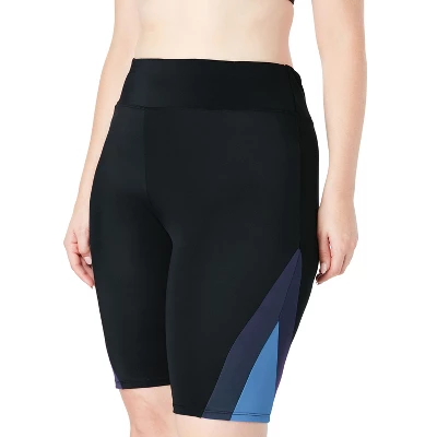 Swim 365 Women’s Plus Size Colorblock Swim Shorts With Sun Protection 6 Swim 365 Women’s Plus Size Colorblock Swim Shorts With Sun Protection - Image 4