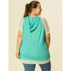 Agnes Orinda Women's Plus Size Hoodies Raglan Short Sleeve Drawstring Top -Avenue Clothing Shop GUEST 363c0848 d2ea 472b a788 8893f6f11b75