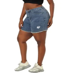 Agnes Orinda Women's Plus Size Jean High Waisted Raw Hem Stretched Distressed Denim Short 28 Agnes Orinda Women's Plus Size Jean High Waisted Raw Hem Stretched Distressed Denim Short -Avenue Clothing Shop GUEST 373bcb15 5b6c 4c0a ac4f ca0a16f53532