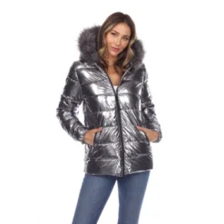 Metallic Puffer Coat With Hoodie - White Mark 22 Metallic Puffer Coat With Hoodie - White Mark -Avenue Clothing Shop GUEST 37667ee5 34f5 420a 9368 39f5ae1efaa0