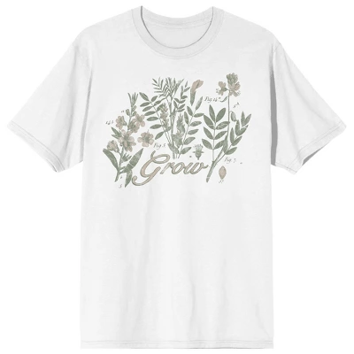 Bioworld Vintage Botanical Grow Crew Neck Short Sleeve White Adult T-shirt 8 Bioworld Vintage Botanical Grow Crew Neck Short Sleeve White Adult T-shirt - Image 6